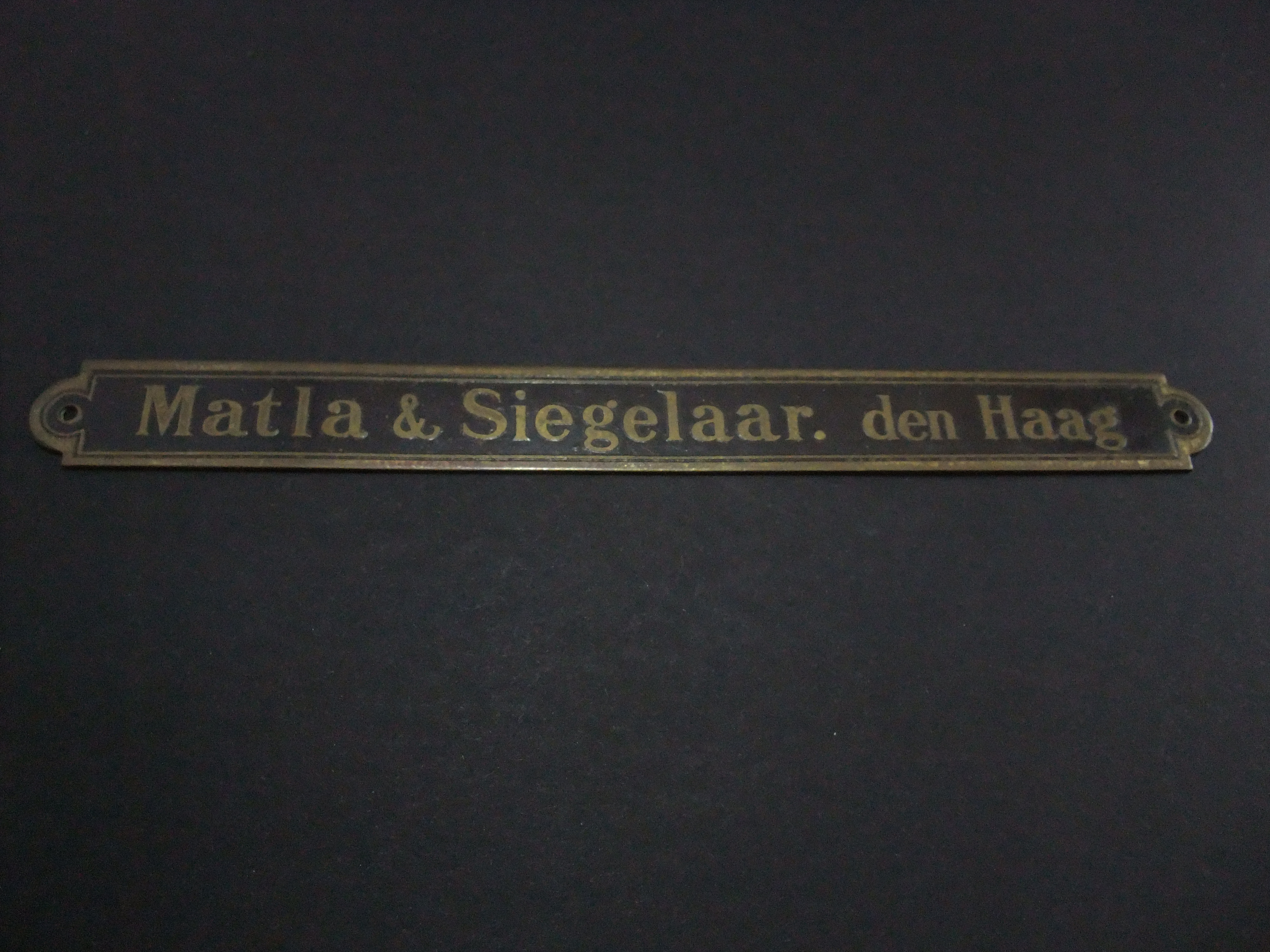 MATLA & SIEGELAAR, Piano- en Orgelhandel, Weimarstraat Den Haag
